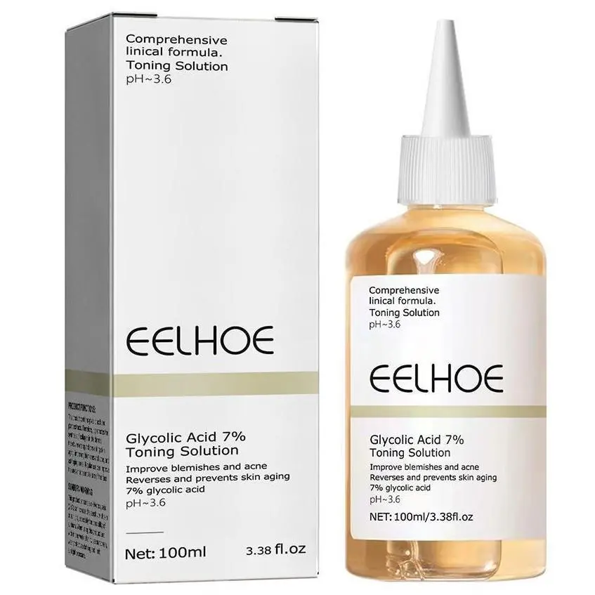 100ml/3.38fl.Oz Face Toner Glycolic Acid Toner 7% Facial Astringent For Oily Problem & Pimple Prone Skin Face Wrinkles And Lines