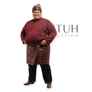 Rumpak Tanjak Jumbo Melayu Riau Pria Dewasa Model Lilit Melayu/ Set Rumpak dan Tanjak Jumbo Plus Bros