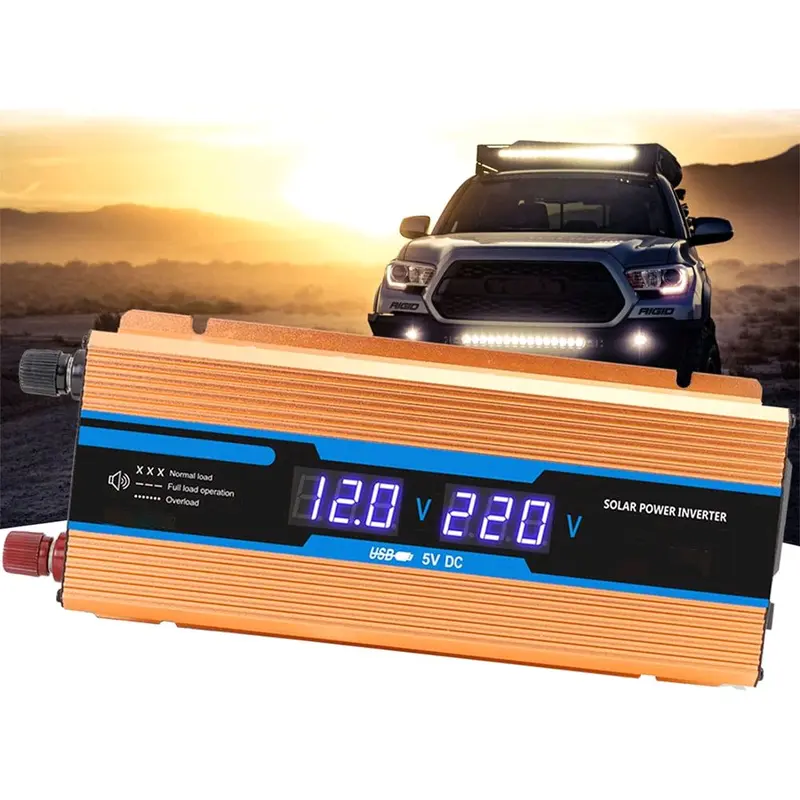 Carmaer Car Power Inverter DC 12V to AC 220V with LED Display 500W 0