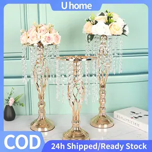 【Ready Stock COD】Creative wedding venue decoration with flower vessels, hotel bars, restaurants, dining tables, vases, living rooms, iron flower racks, ornaments