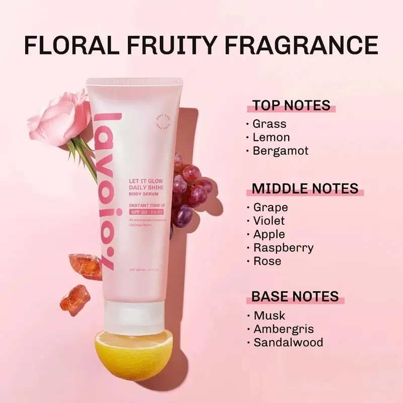 lavojoy Let It Glow Daily Shine Body Serum Instant Tone Up SPF 20 PA++ | Body Lotion SPF untuk Mencerahkan dan Melembabkan 1