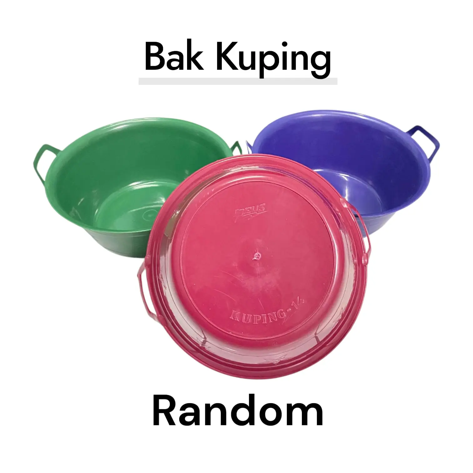 PAKET 6 dan 12 Pcs Bak Kuping 14 bahan Plastik Murah Random Warna