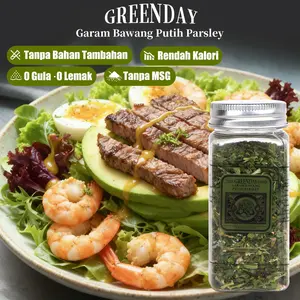GREENDAY 2PCS Garam Bawang Putih Parsley Tanpa MSG Rendah Kalori Bumbu Majemuk Serbaguna untuk Steak Sayur & Masakan Sehari-hari