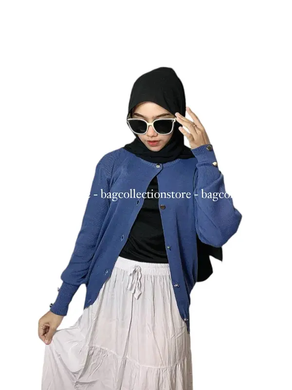 BAG - Inara Cardigan Knitware Kancing Gold Atasan Wanita Rajut Kekinian Korean Style 7