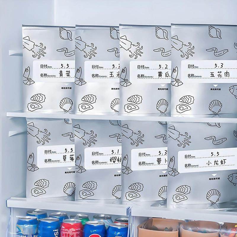50-100 Cái Túi Zip Nhôm Bạc Nhà Bếp Bảo Quản Thực Phẩm Tươi Tủ Lạnh An Toàn /…