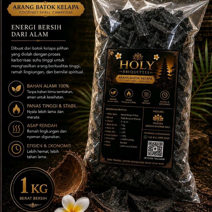 Gambar Arang Batok Kelapa Premium (Holy Briquettes) 1 Kg dari Intisari Sains Medis Kota Denpasar 4 Tokopedia