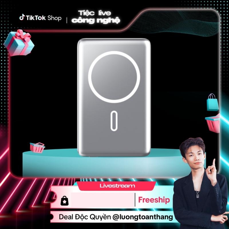 [DEAL ĐẶC BIỆT] Pin dự phòng không dây 10.000 mAh IFCA, Sạc nhanh 20W / Không dây 15W, in / Out cổng Type-C, Kích thước nhỏ gọn, Bảo hành lỗi 1 đổi 1