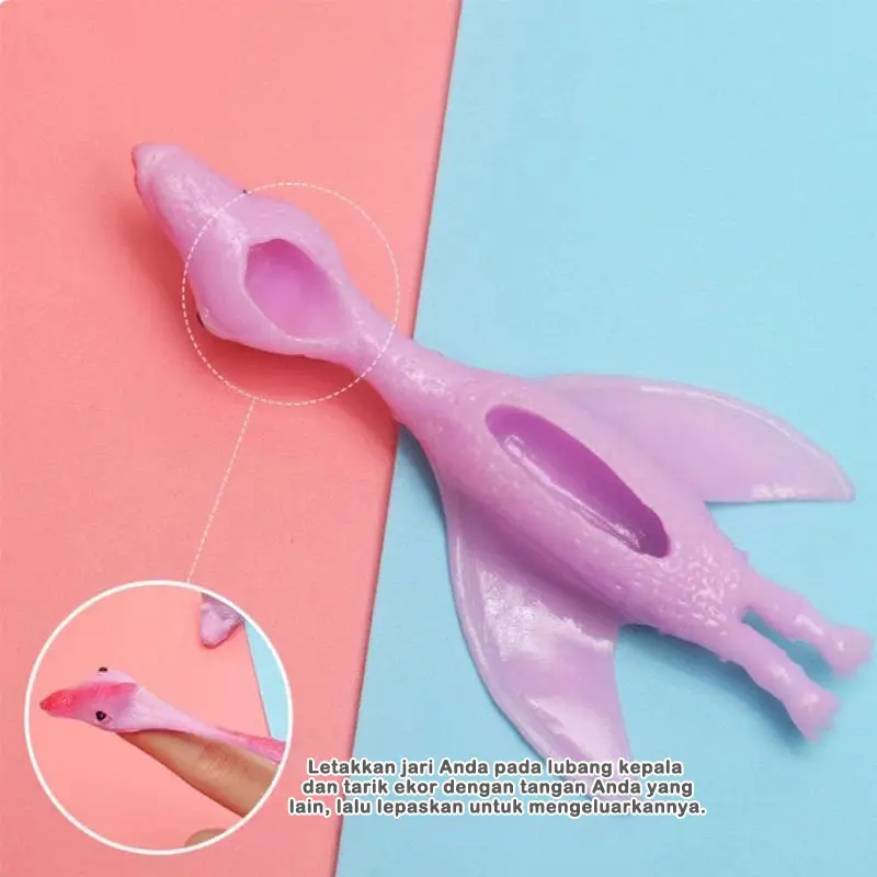Slingshot Dinosaur Fun Toy Finger Dart Launching Little Dinosaur Decompression Softrubber 5