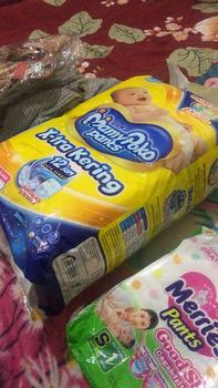 Product Review of MAMYPOKO DIAPERS XTRAKERING PANTS S38, M32, L28, XL26, XXL24 from Y**i 0