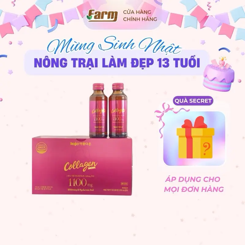 Nước Uống Collagen 1100mg Koja Beauty Hàn Quốc 10 chai x 100ml