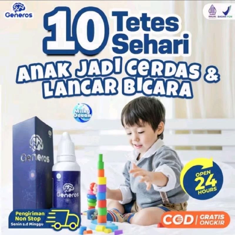 Generos Speech Delay 1 Botol Vitamin Nutrisi Untuk Kecerdasan Anak Vitamin A D penambah kapsul minyak 0