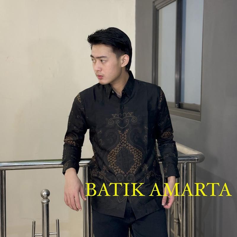 Kemeja Baju Batik Pria Lengan Panjang Kasual Jumbo Modern Slimfit Premium SENDANG 0