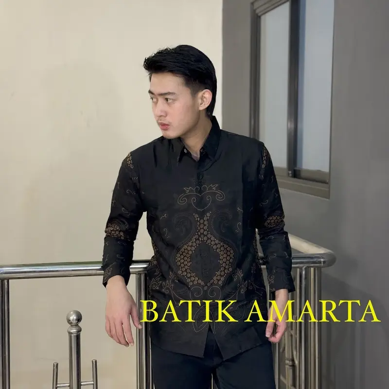 Kemeja Baju Batik Pria Lengan Panjang Kasual Jumbo Modern Slimfit Premium SENDANG 0