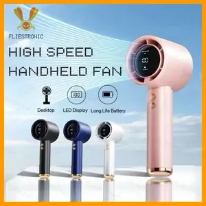 ￼COD FLIESTRONIC Kipas Angin fan Mini Portable USB Genggam N68 Layar LED Angin Kencang 100 High Speed Handheld Fan Adjustable Fan Speed Digital Display