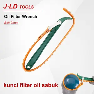 JLD kunci filter oli sabuk Oil Filter Wrench 9inch Belt Rantai Universal Pembuka Oli Mobil