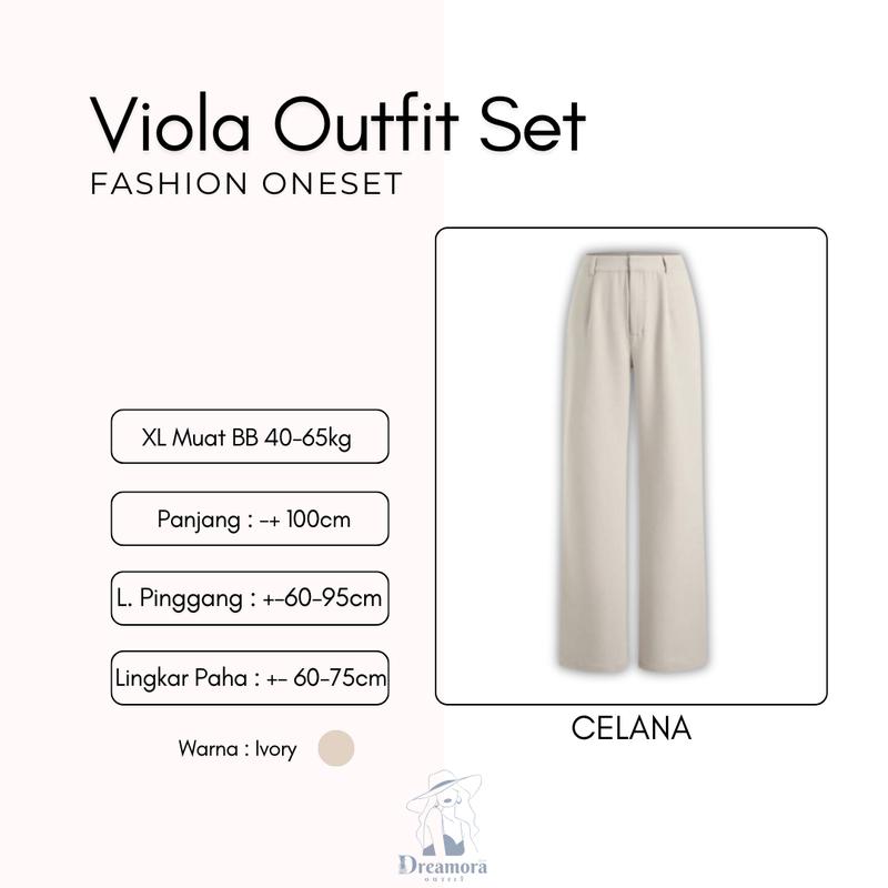 one set outfit remaja ( Blouse Coquette + Celana Ivory + Tas Aesthetic + Hijab ) Satu set DM019N Atasan Baju Muslim Nyaman Panjang Setelan Tebal Wanita 7