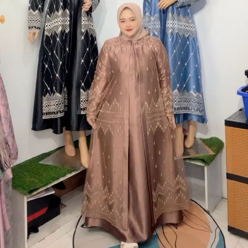 Diyana Dress, Tila Sapto Mix Cristal Dress Muslim Gamis Pesta Mewah