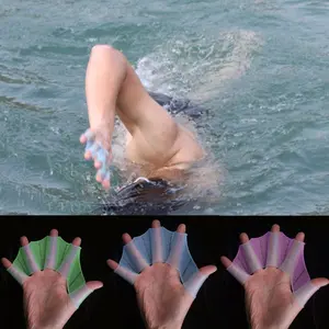 Alat Bantu Renang Tangan Katak Swimming Finger Fin Silicone Size - HW700