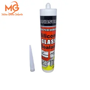 HANDSOME Lem Botol Kaca Aquarium 300ml Silicone Glass Sealant Sealent Acetic Silen White Black Clear Putih Hitam Bening Transparan