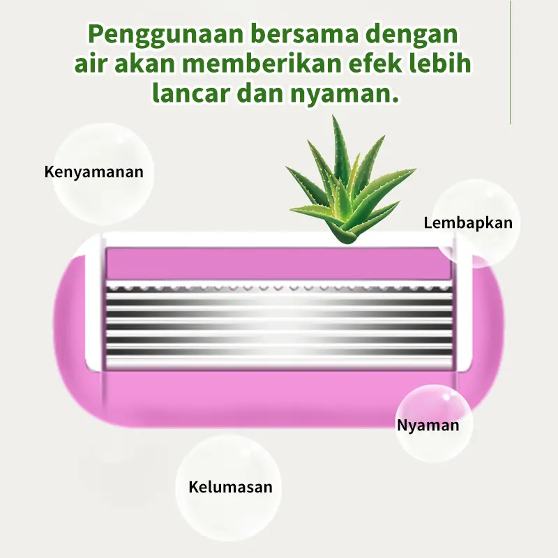 Alat Cukur Bulu Wanita | 5 Mata Pisau | Untuk Kulit Sensitif | Free Kotak gratis 3