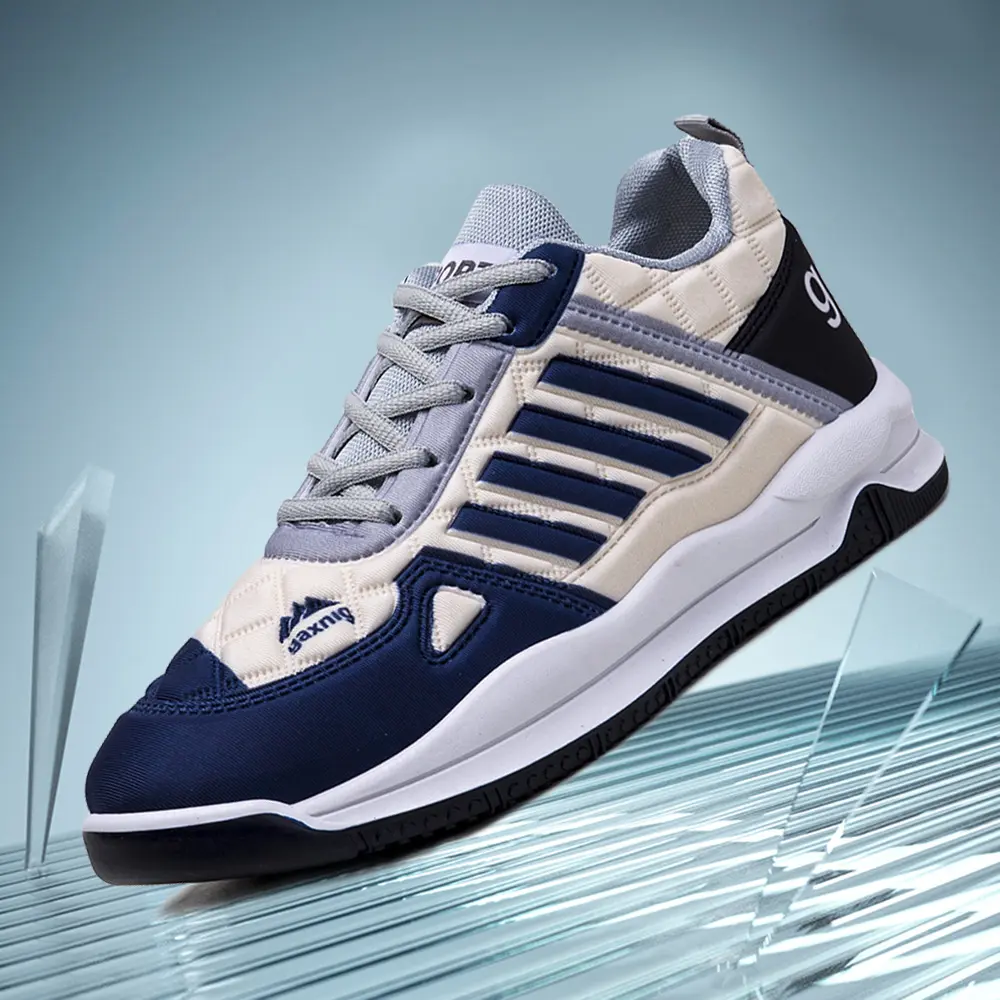 Sepatu Sneakers Pria Olahraga, Sport, Outdoor, Volly, Tennis – Warna Abu, Hitam, Putih, | Import Quality
