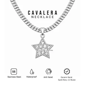Cavalera Jewelry - Necklace Star Anti Karat Tidak Luntur Kalung Liontin Titanium Pria Wanita