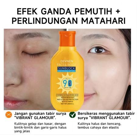 Glowing Up Sunscreen Lotion 200ML Whitening Sunblock Cream SPF90 PA +++ Wajah Dan Badan Sunscreen Sun Protect & Moisture Lotion UV Protection Tahan Air Double Whitening Sun Block SPF 90 Sun Screen Wajah Sunblock Tahan 12 Jam PA+++ Glowing Up Sunscreen Lotion 200ML Whitening Sunblock Cream SPF90 PA +++ Wajah Dan Badan Sunscreen Sun Protect & Moisture Lotion UV Protection Tahan Air Double Whitening Sun Block SPF 90 Sun Screen Wajah Sunblock Tahan 12 Jam PA+++
