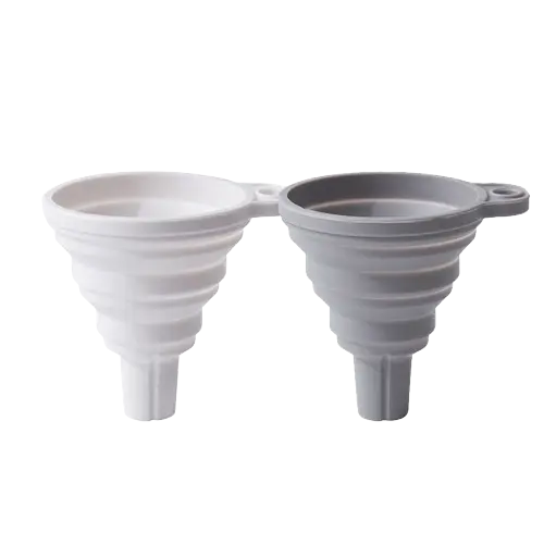 ZORO Corong Minyak Silikon Corong Lipat Air & Minyak Silicon Serbaguna Funnel Portable Foldable COKI Multifungsi Putih Silicone Kitchenware 7