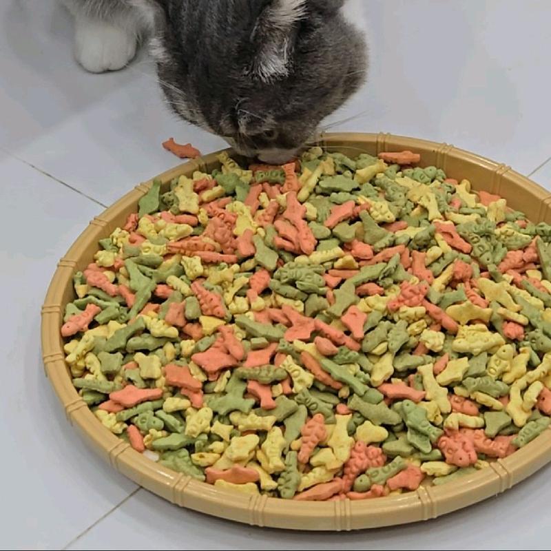 Bánh cá ăn vặt sạch răng tiêu búi lông cho chó mèo