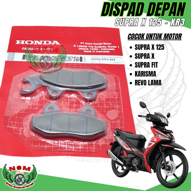PAKET 2ITEM KR3 KAMPAS REM CAKRAM DEPAN SUPRA X + KAMPAS REM BELAKANG SUPRA X,LAGENDA,GRAND,SUPRA FIT,ASTREA 2