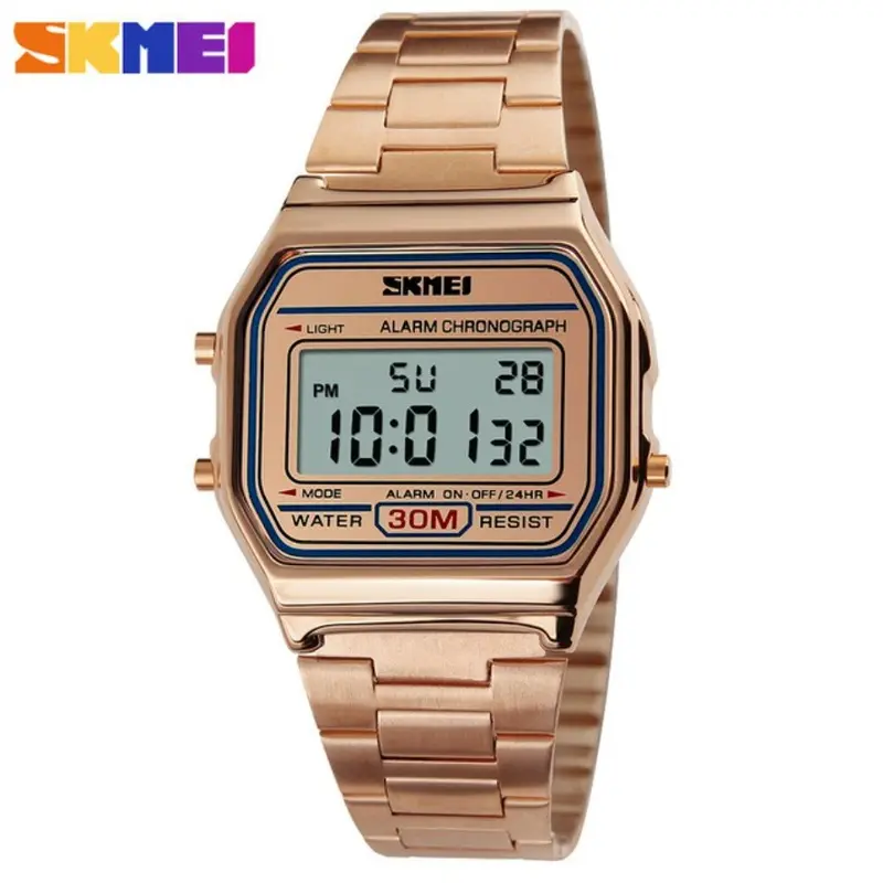 Jam Tangan Wanita Digital SKMEI 1123 Stainless Steel Anti Air 30 Meter Original 1