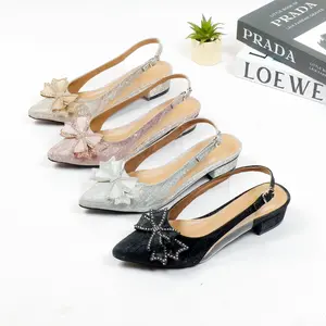 Xiuji - Lyana sepatu pesta wanita pita kupu kupu depan sepatu high heels wanita 3 cm