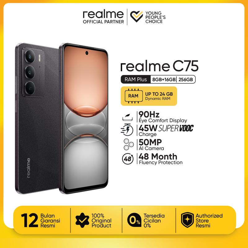 [LIVE EXCLUSIVE] realme C75 8GB+16GB*|256GB | IP66/68/69 Dust & Water Resistance| Military Grade Shock Resistance | 6000mAh Massive Battery 2
