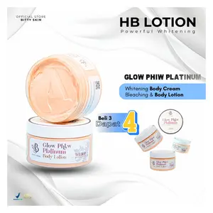 4 PCS BODY LOTION WHITENING PAKET HEMAT HB PLATINUM 250gr BITTY.SKIN ORI BPOM