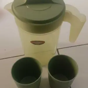 Teko Air Plastik 1Liter Free 2Pcs Gelas Plastik / Teko Set Plastik + Gelas / Teko Plastik Mini