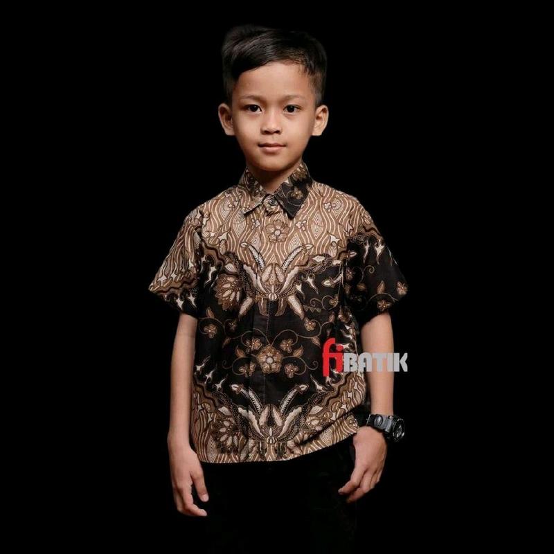 BAJU BATIK ANAK VIRAL MOTIF TERBARU/ATASAN BATIK ANAK BAHAN KATUN PRIMA 1