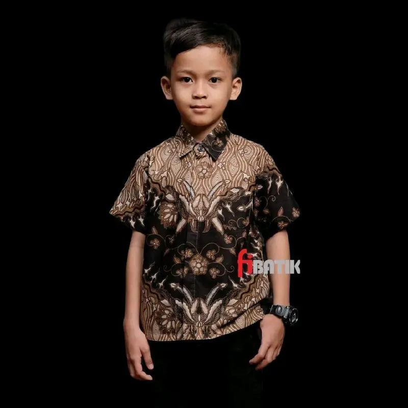 BAJU BATIK ANAK VIRAL MOTIF TERBARU/ATASAN BATIK ANAK BAHAN KATUN PRIMA 1