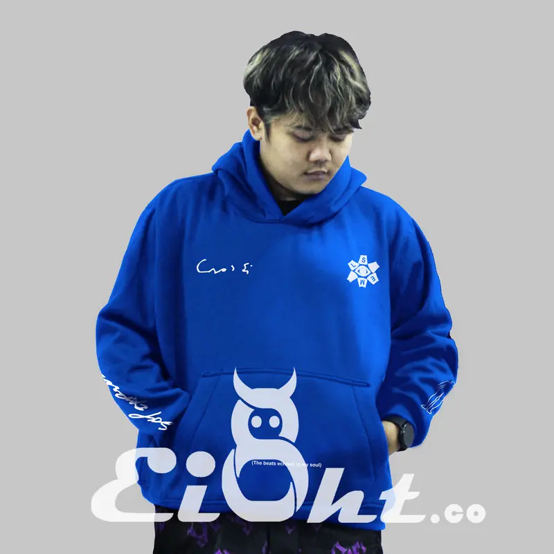 Aesthetic Blue Hoodie Guy Designer Hoodies Streetwear: Men's