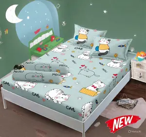 SPREI MOTIF CATS MEOW KUCING LUCU / SPREI ANAK SPREI KARTUN LUCU