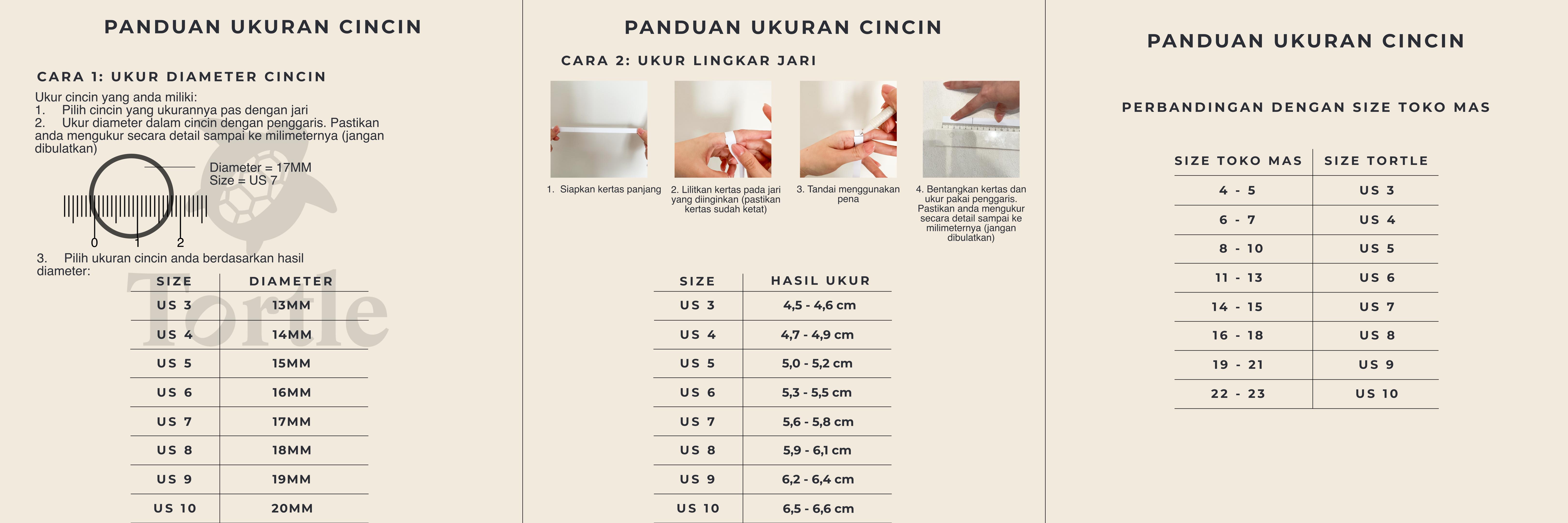 TORTLE - Cincin 2 Layer Titanium Wanita ELISE| Perhiasan Cincin Mewah Fashion Premium Simple Ring Aesthetic