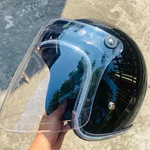 Helm Slimhead Polos paket menggunakan kaca venom