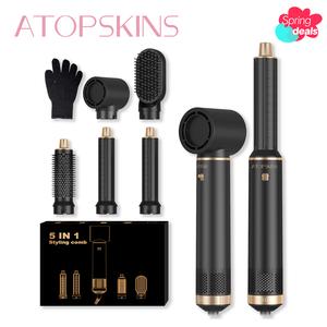 ATOPSKINS 5 In 1 Airwrap Styler, Negative Ions  Hair Dryer, Air wrap Hairstyling Comb Flex Style
