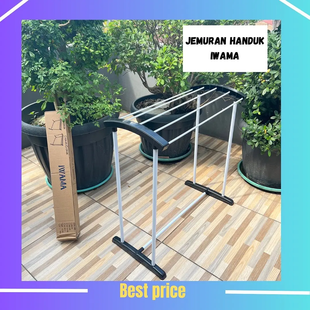 RAK JEMURAN HANDUK IWAMA/RAK HANDUK IWAMA / 4 kaki