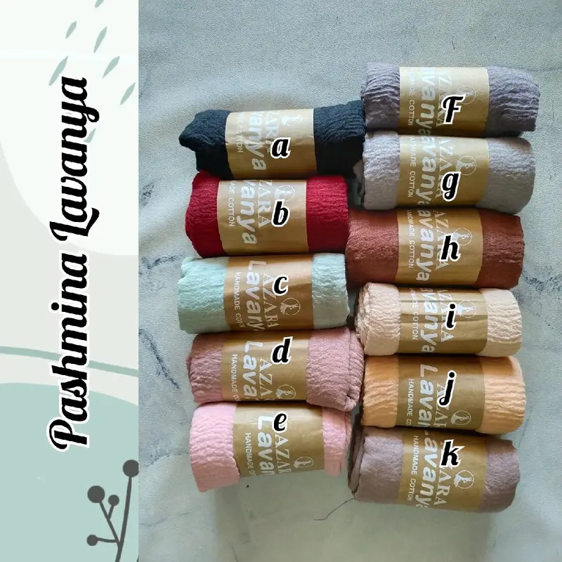 Pashmina Lavanya Crinkle By azara Pasmina cringkle 1