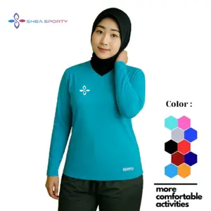 Baju Olahraga Wanita Lengan Panjang Lari Running Cocok untuk Semua Jenis Olahraga gym fitness dll