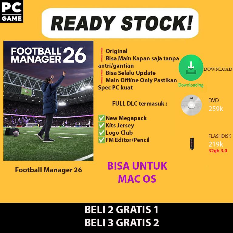 Football Manager 2026 PC ORIGINAL / FM 26 / FM 2026 PC WITH MEGAPACK ...