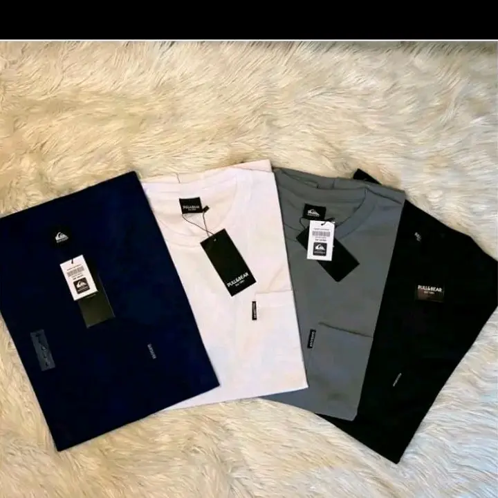 (promo) paket 2 pcs kaos poket polos saku  rendom warna pria wanita lengan oendek M L xl t-shirt
