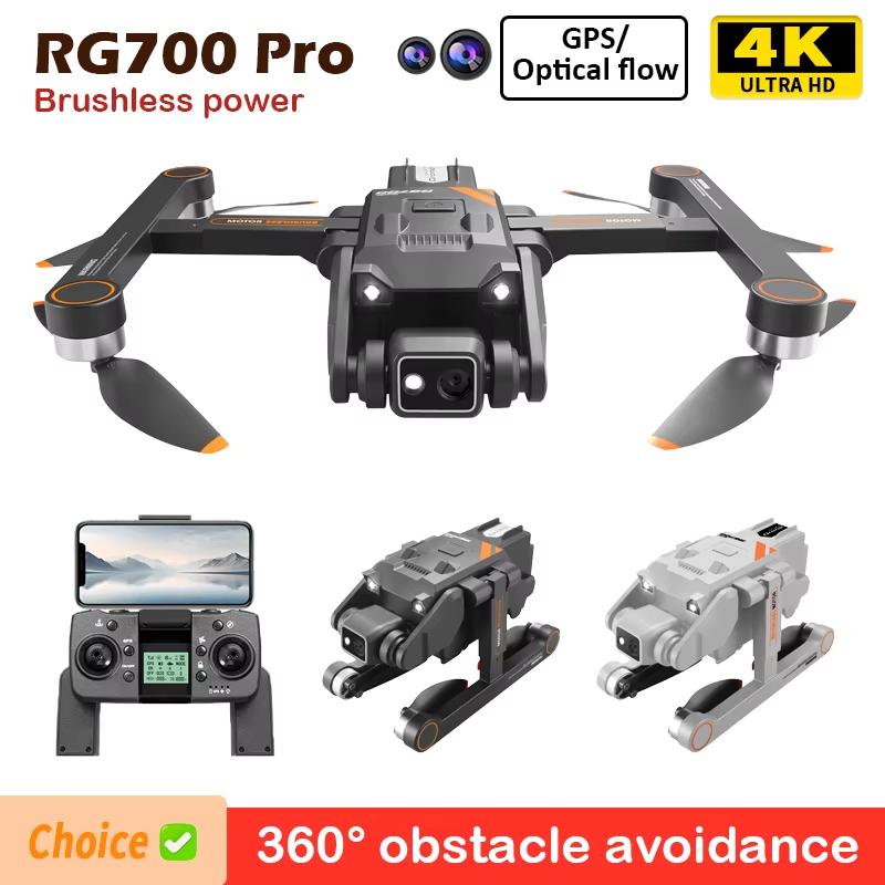 Flycam trung quốc RG700 -  mini  có định vị , tránh chướng ngại vật thông minh, camera kép 180° độ nét cao, hỗ trợ quay phim 4K - mavic 4 pro  uav nga điều khiển bằng sợi quang play  cam  flycam gps  k11  turbo led  light