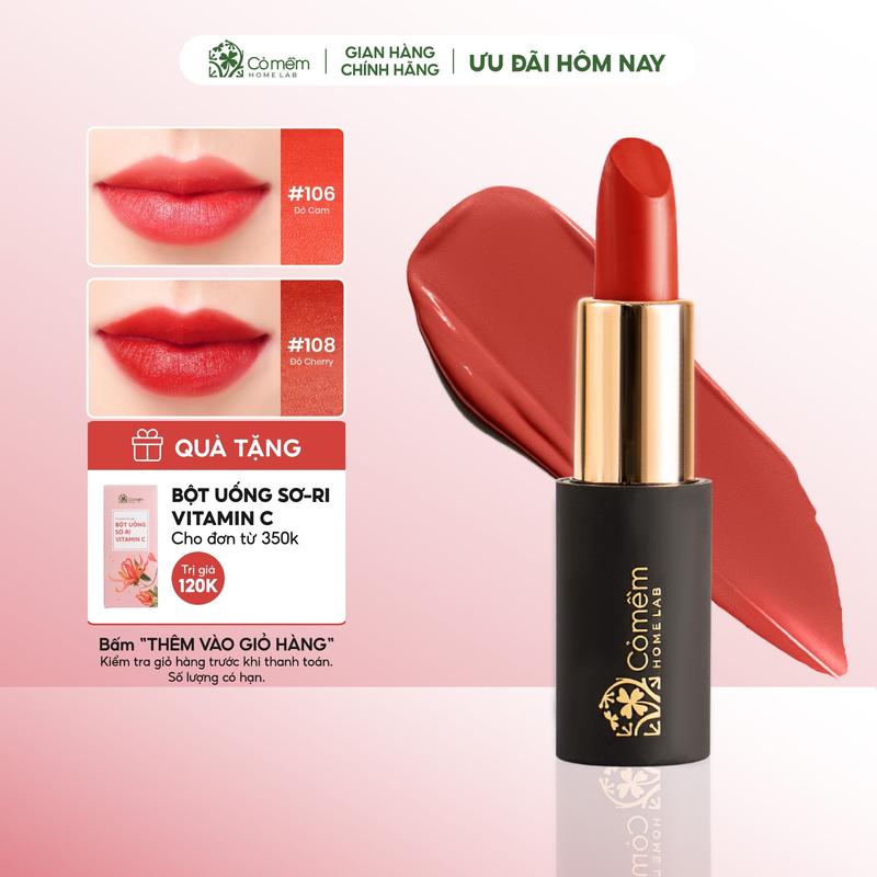 Son Môi Lụa Diễm Mềm Mịn Mướt Môi Cỏ Mềm 4g Cosmetic Nữ Mỹ Phẩm Trang Điểm