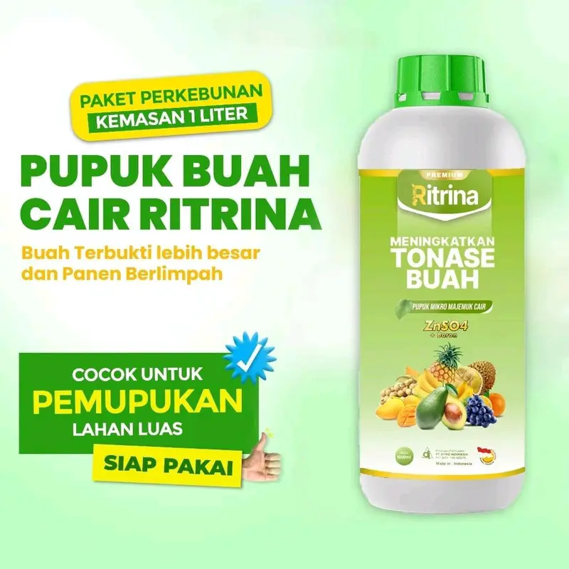 Ritrina 1 Liter  - Pupuk Cair Buah  Pelebat Tanaman Cabai Mangga Anggur Alpukat Jeruk Cabe 1